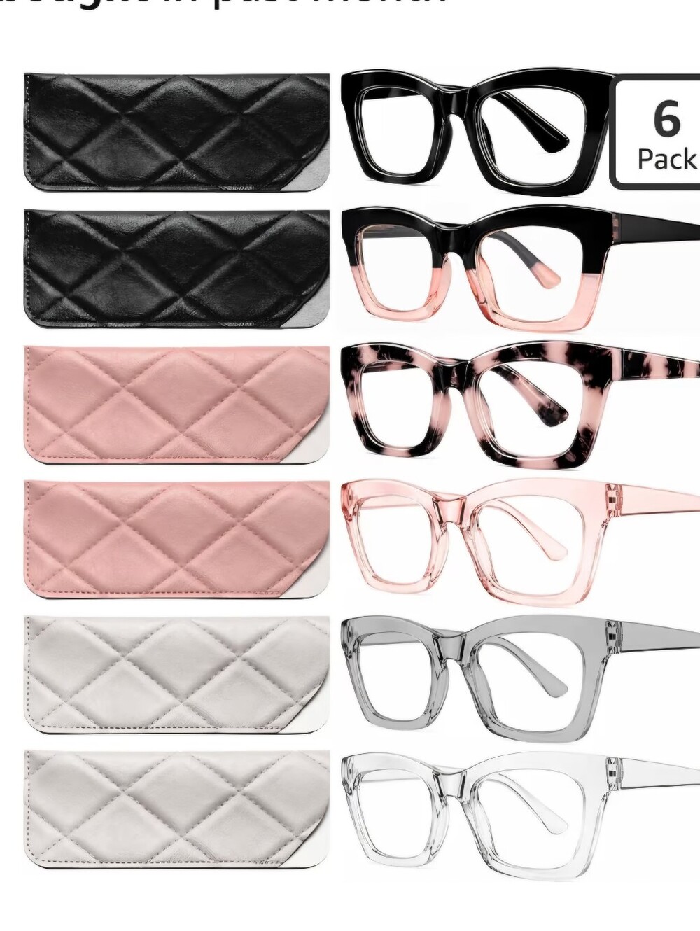 Six Pair Men's Reading Glasses +2.0